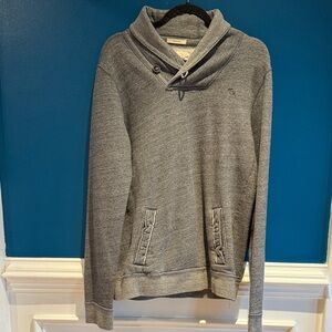 Abercrombie & Fitch Charcoal Shawl Collar Top vintage early 2000’s
